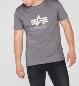 Alpha Industries tričko Basic T - šedočierne (greyblack)