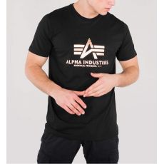 Alpha Industries tričko Basic T Foil Print - čierna/zlatá (black/gold)