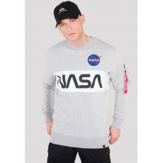 Alpha Industries mikina NASA Inlay Sweater - sivá (greyheather)