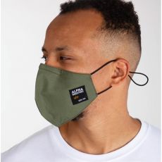 Alpha Industries rúško Label Face Mask - olivové (olive)