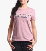 Alpha Industries dámske tričko NASA PM T Wmn - ružové/chrómové (silver pink/chrome)
