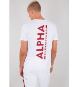 Alpha Industries tričko Backprint T - biela/červená (white/red)