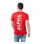 Alpha Industries tričko Backprint T - červená (speed red)