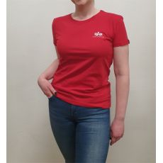 Alpha Industries dámske tričko Basic T Small Logo Wmn - červené (speed red)