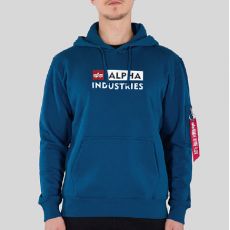 Alpha Industries mikina Alpha Block-Logo Hoody - modrá (naval blue)