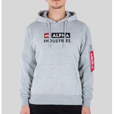 Alpha Industries mikina Alpha Block-Logo Hoody - sivá (grey heather)