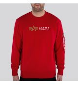 Alpha Industries mikina Alpha Label Sweater - červená (speed red)