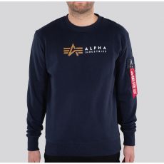 Alpha Industries mikina Alpha Label Sweater - tmavomodrá (repl.blue)