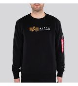 Alpha Industries mikina Alpha Label Sweater - čierna (black)