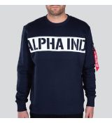 Alpha Industries mikina Printed Stripe Sweater - tmavomodrá (repl.blue)