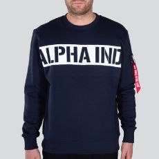 Alpha Industries mikina Printed Stripe Sweater - tmavomodrá (repl.blue)