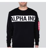 Alpha Industries mikina Printed Stripe Sweater - čierna (black)