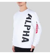 Alpha Industries mikina Side Print Sweater - biela (white)