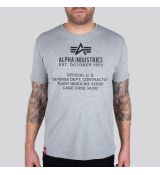 Alpha Industries tričko Alpha Fundamental T - sivé (grey heather)