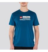 Alpha Industries tričko Alpha Block-Logo T - modrá (naval blue)
