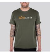 Alpha Industries tričko Alpha Label T - tmavá olivová (dark olive)