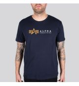 Alpha Industries tričko Alpha Label T - tmavá modrá (repl. blue)