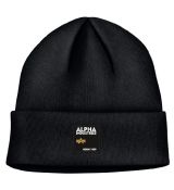 Alpha Industries čiapka Label Beanie - čierna (black)