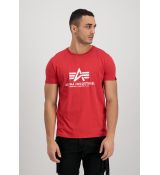 Alpha Industries tričko Basic T - červená/biela (speed red/white)