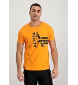 Alpha Industries tričko Half Logo Foam T - oranžová (alpha orange)