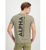 Alpha Industries tričko Backprint T - olivová/čierna (olive/black)